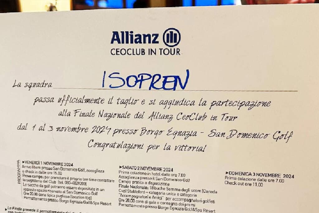 Isopren Allianz CeoClub in Tour