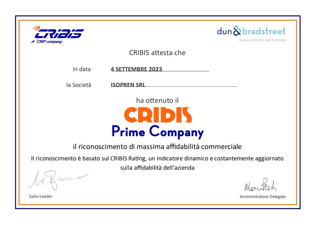 ISOPREN SRL - PRIME COMPANY ITALIANO